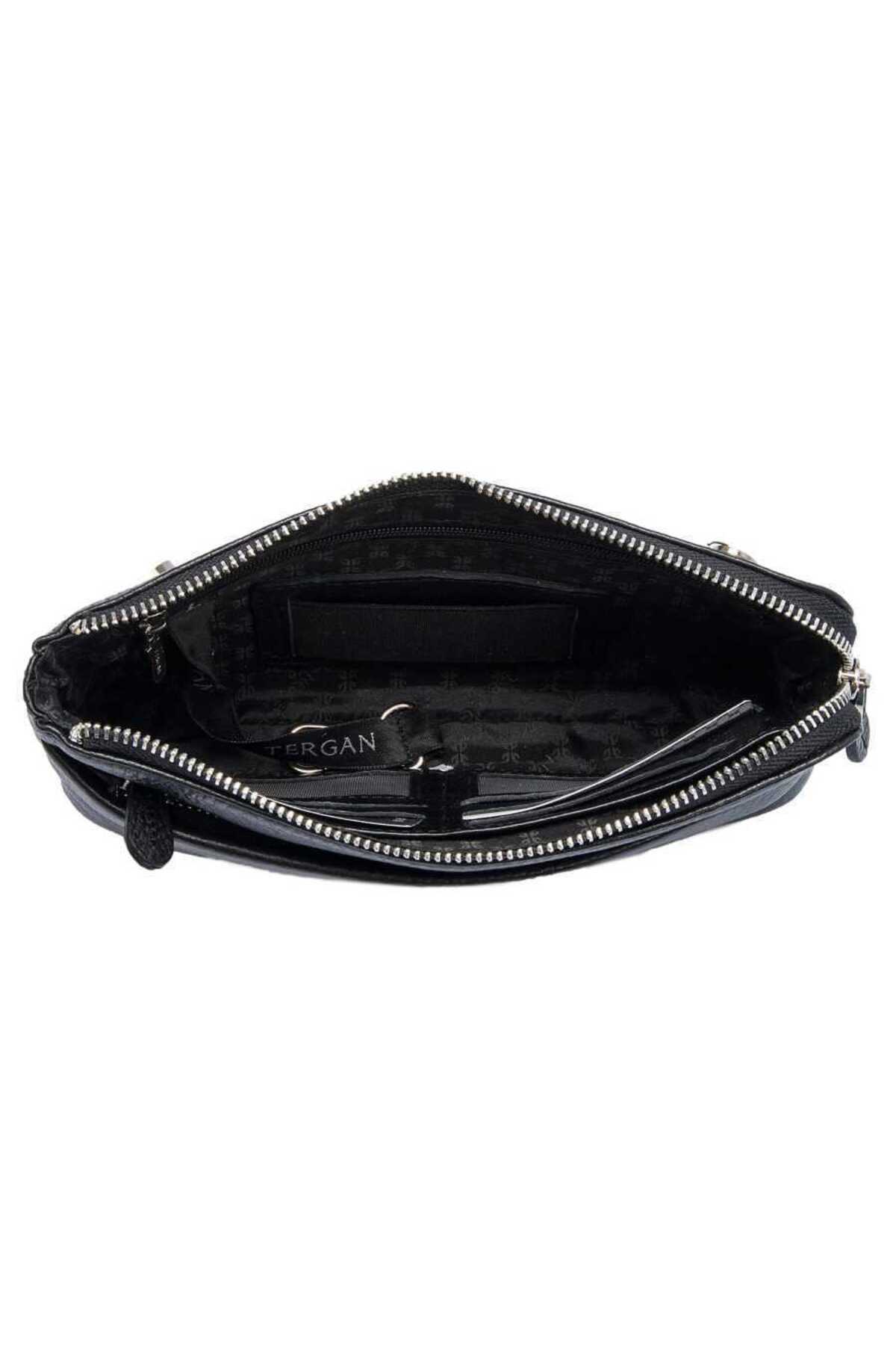 Tergan Siyah Hakiki Deri Erkek Portföy Çantası - S1PC00002972-A6F görsel 4