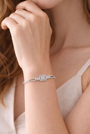 AY MÜCEVHER Sevgililer Günü Hediyesi 925 Ayar Gümüş Düz Baget Bileklik – 5 Gr