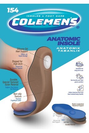 COLEMENS COMFORT SYSTEM İNSOLES & FOOTCARE Ortopedik Özel Rahat Kumaşlı Topuk...