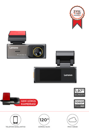 LENOVO S7/1970 Siyah Wifi Araç içi 1.97 İnç Ön Ve Arka Araç Kamerası