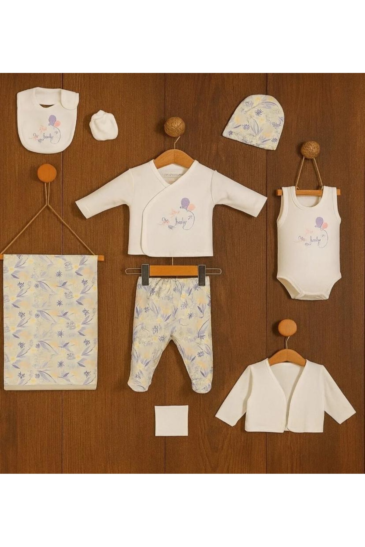 Lina Baby Bloom Yenidoğan Kız Çiçekli 10'lu Hastahane Çıkışı Kız Bebek fotoğrafı 3 (önizleme)