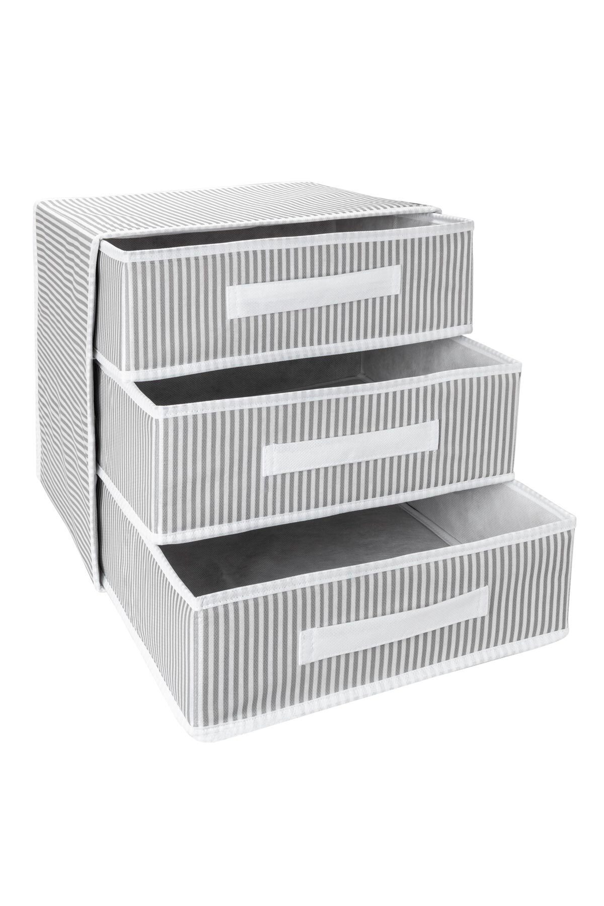 ALAS Üç Bölmeli Çekmeceli Organizer-çok Amaçlı Çekmece-çorap&iç Çamaşır, Bebek Eşyaları Vb. Organizeri fotoğrafı 3 (önizleme)