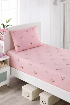 Eponj Home Tek Kişilik Pes Lastikli Çarşaf Seti Alanur Pembe