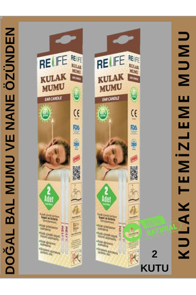 Relife 2 Kutu X Kulak Temizleme Mumu Çubuğu Ear Candle ( Bir Kutuda 2 Adet)