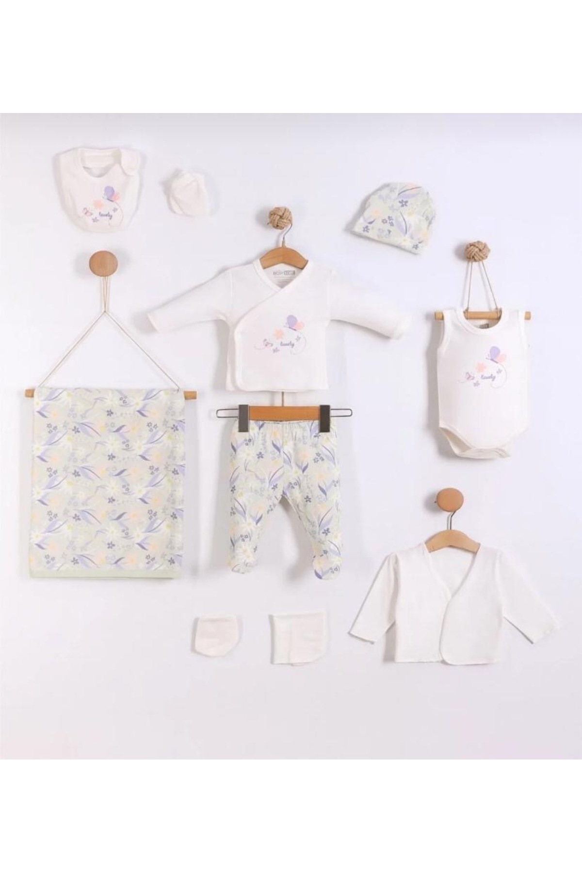 Lina Baby Bloom Yenidoğan Kız Çiçekli 10'lu Hastahane Çıkışı Kız Bebek fotoğrafı 2 (önizleme)