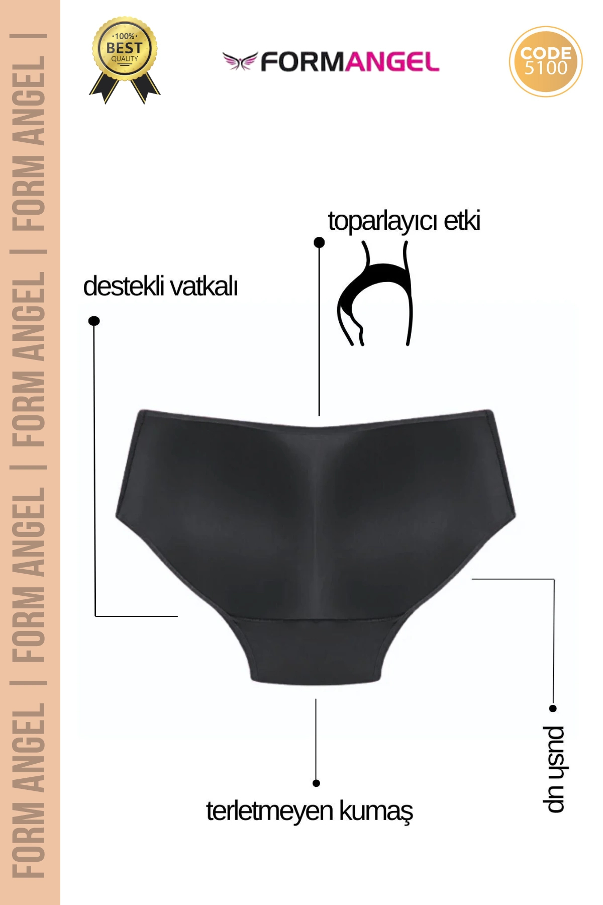 Form Angel Kadın Korse Doğal Görünüm Sağlayan Dolgunlaştırıcı Toparlayıcı Popo Dolgulu Destekleyici Korse 1 görsel 5