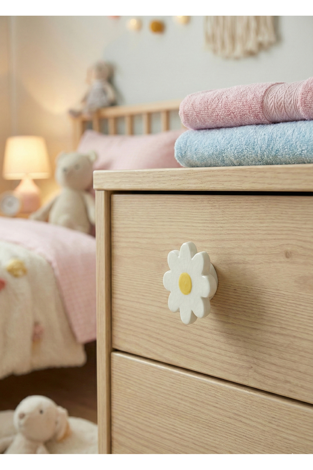 Rekatech Design Papatya Model Çocuk ve Bebek Odası Çekmece Dolap Kulpu fotoğrafı 4 (önizleme)