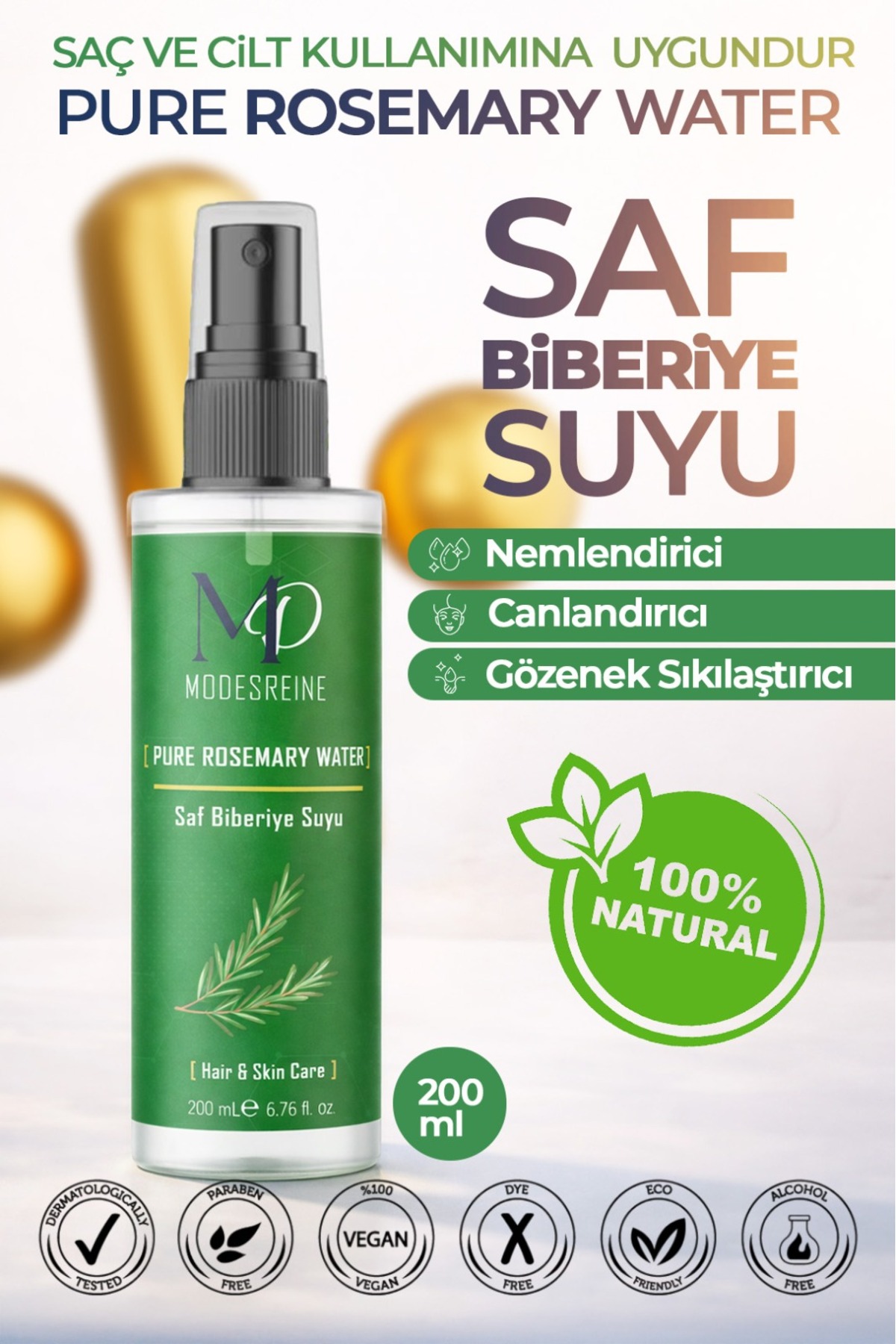 Rページ　3種　計30ml マウイ　ウォーターメロン　ライムシャーベット modes reine Pure Rosemary Water -Saf Biberiye Suyu - Fiyatı, Yorumları