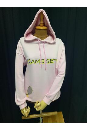 MODA Kadın Tenis Baskılı 3 İplikli Sweatshirt