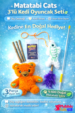 MATATABİ CATS ÖZEL KEDİM PAKETİ (KEDİ OLTASI,KEDİ OYUNCAĞI,MATATABİ ÇUBUK)