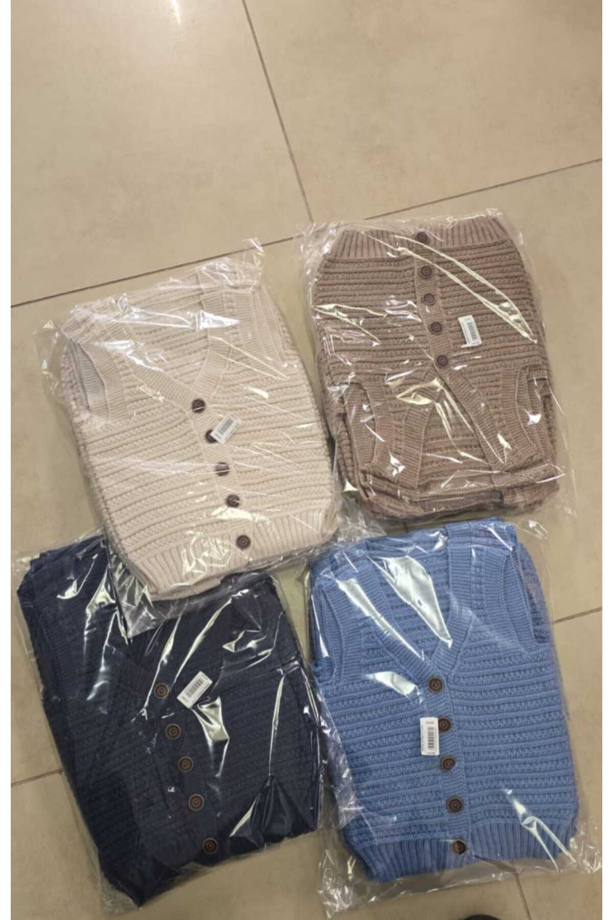 Mamman's 2'li Örme Triko Yelek, Düğmeli Erkek Bebek- Çocuk Kışlık Yelek Seti fotoğrafı 6 (önizleme)