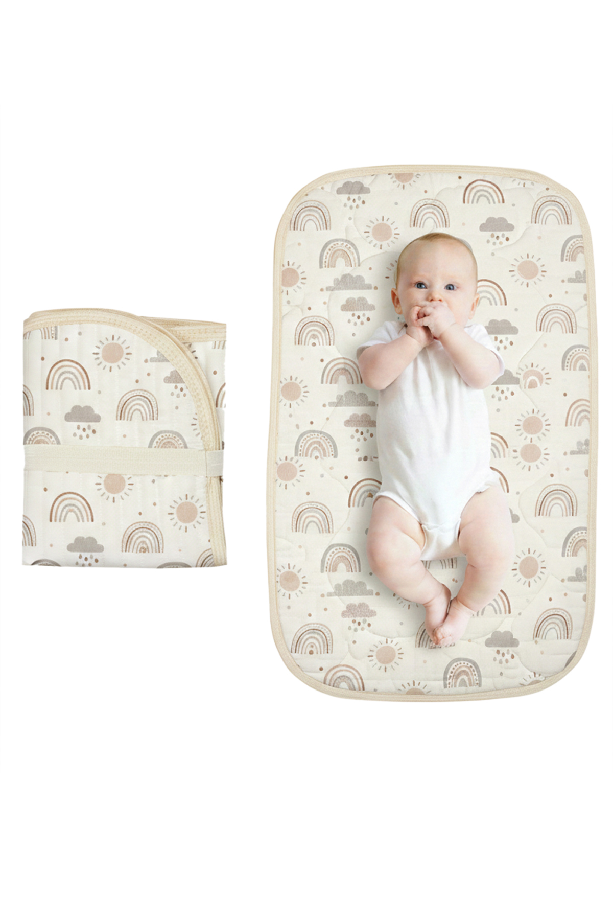 Modakids Su Geçirmez Alt Açma Minderi Bakım Pedi Örtüsü Bebek Bezi Değiştirme Matı fotoğrafı 7 (önizleme)