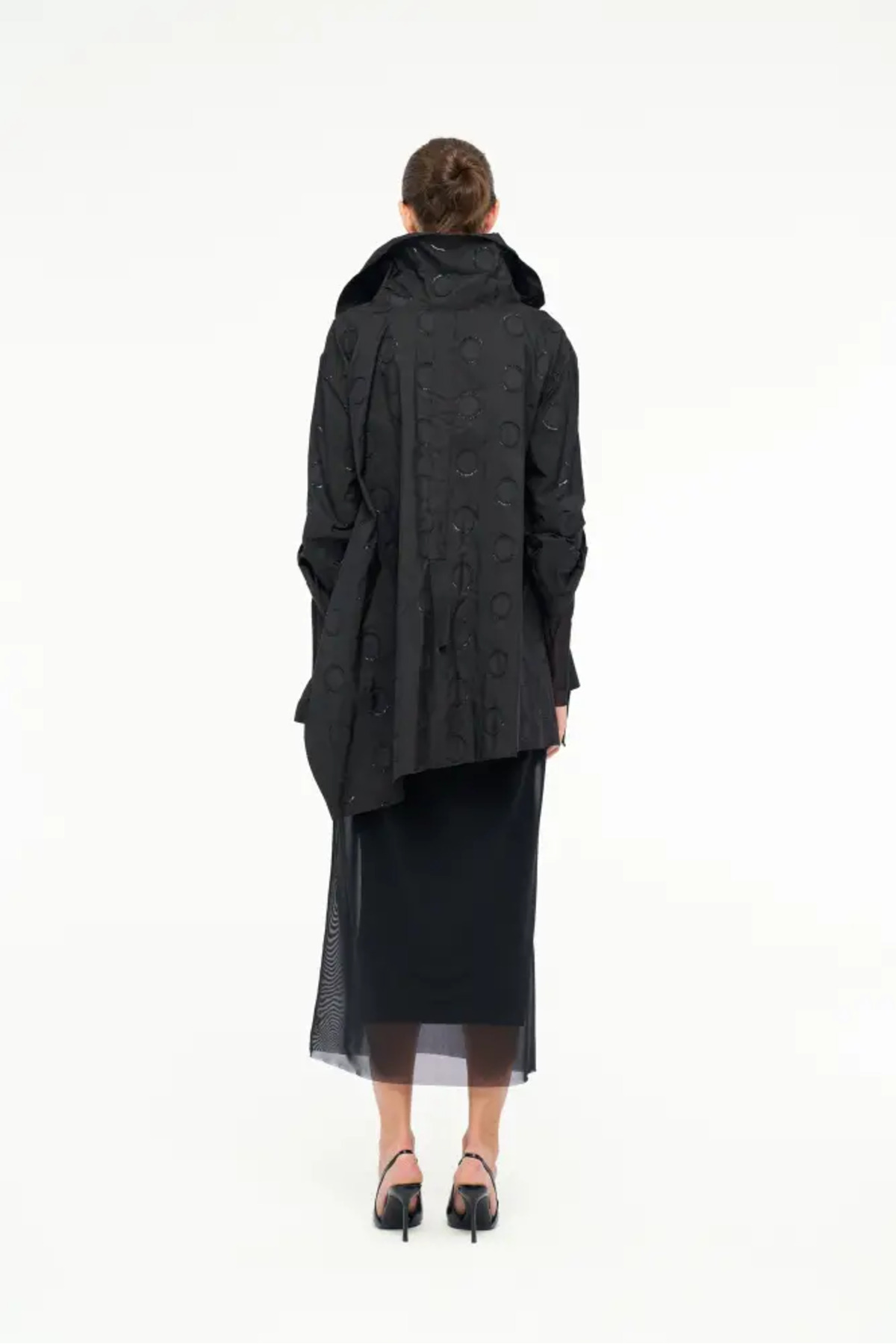 BİZE  Yuvarlak Desenli Yelek - Siyah - Görsel 8