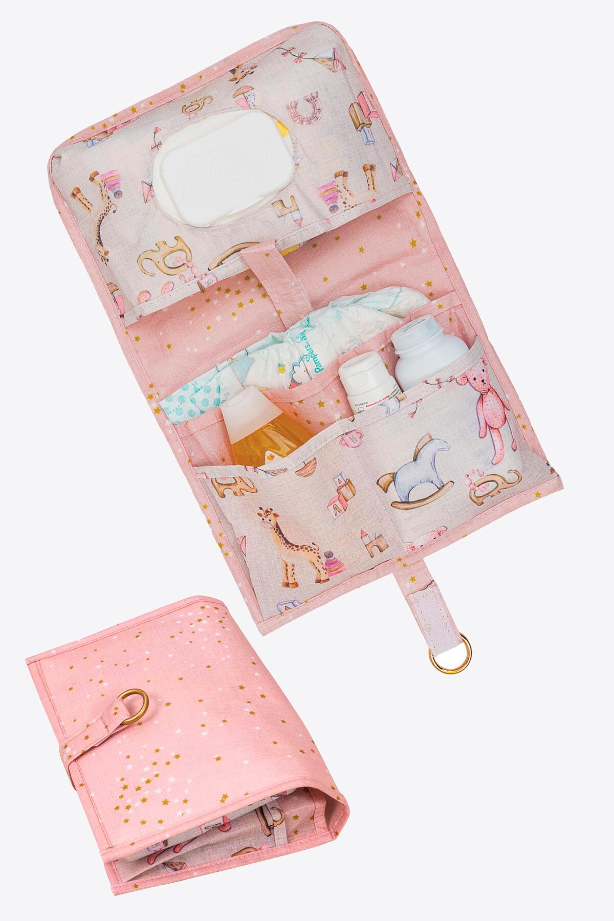 Genel Markalar Baby Girl Pembe Alt Değişim Bakım Çantası fotoğrafı 6 (önizleme)