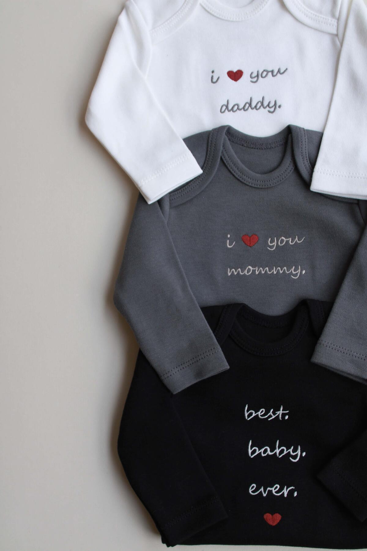 OhlalaKoala 3lü Nakışlı Çıt Çıtlı Uzun Kollu Body Zıbın Set Model 7 fotoğrafı 4 (önizleme)