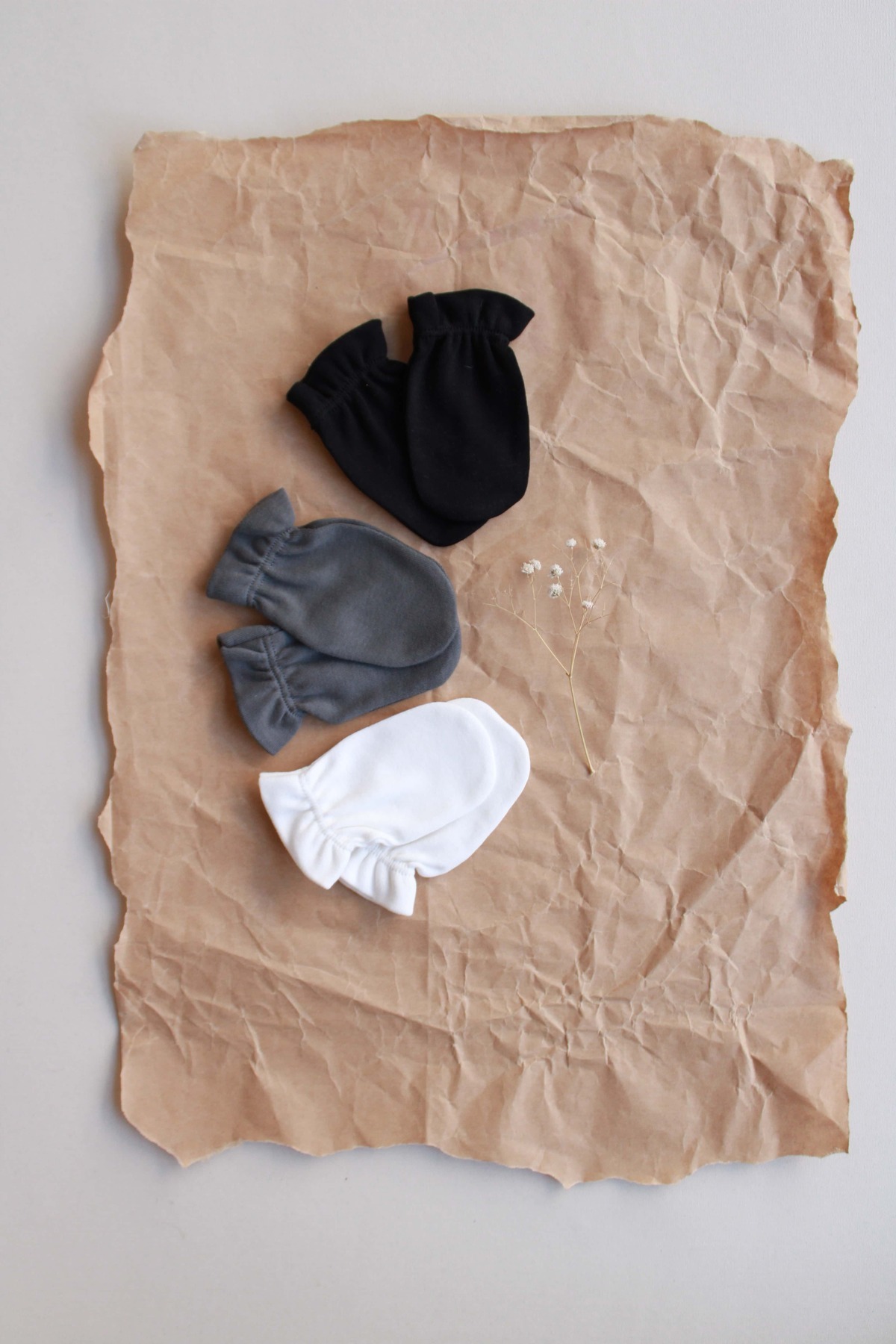 OhlalaKoala 3lü Beyaz-antrasit-siyah Yenidoğan Eldiven Set Model 7 fotoğrafı 3 (önizleme)