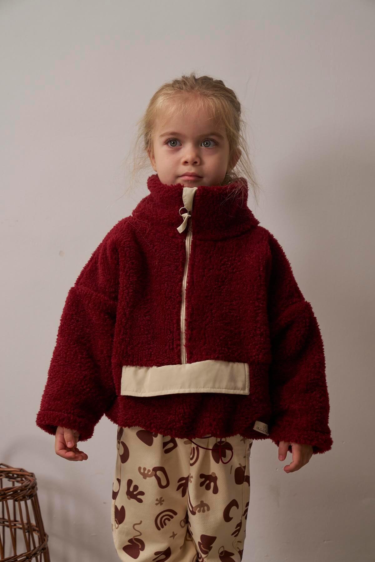 Oh La La Koala For Little Ones Bordo Wellsoft Yarım Fermuar Çocuk Mont 1-6 Yaş fotoğrafı 5 (önizleme)