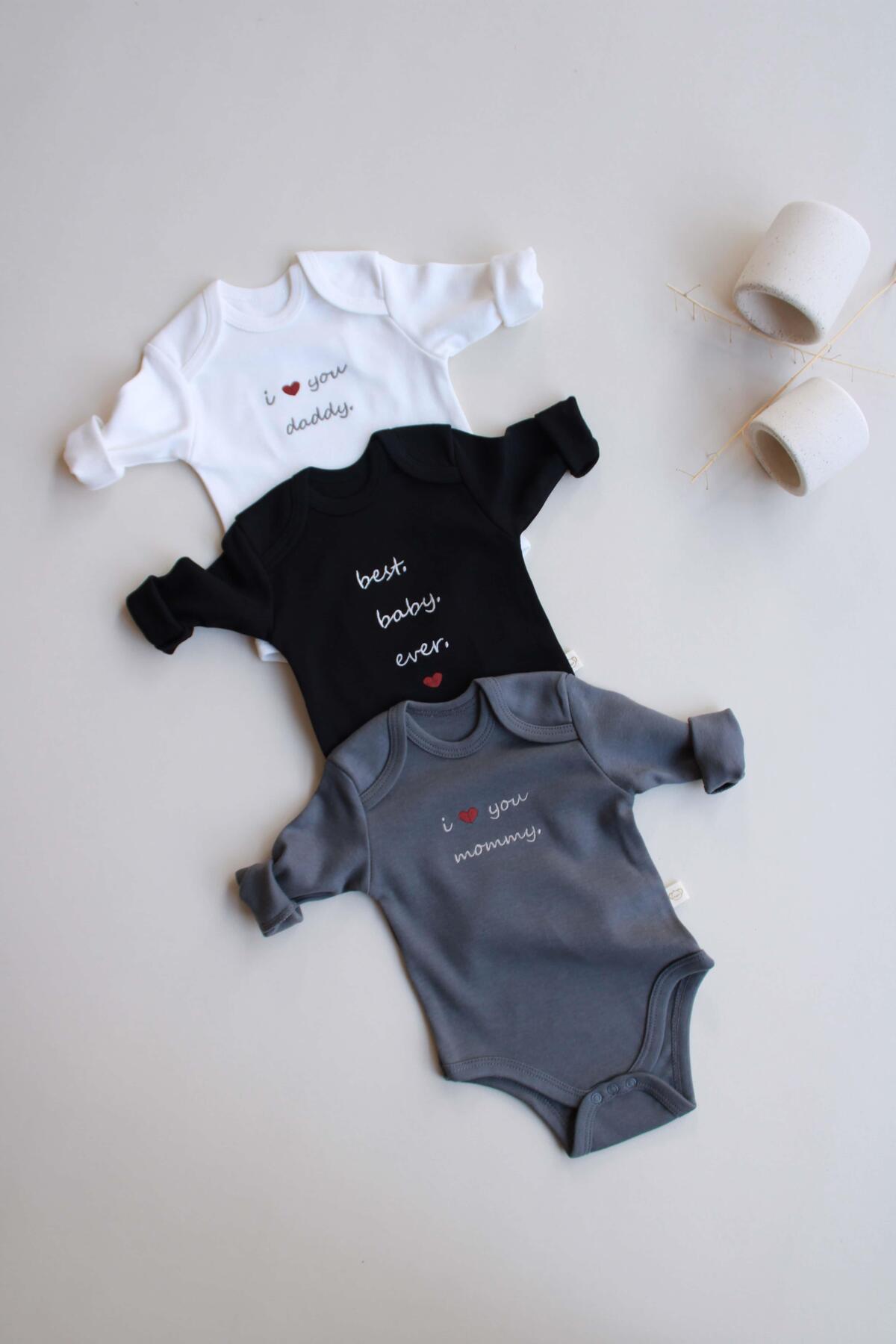 OhlalaKoala 3lü Nakışlı Çıt Çıtlı Uzun Kollu Body Zıbın Set Model 7 fotoğrafı 6 (önizleme)