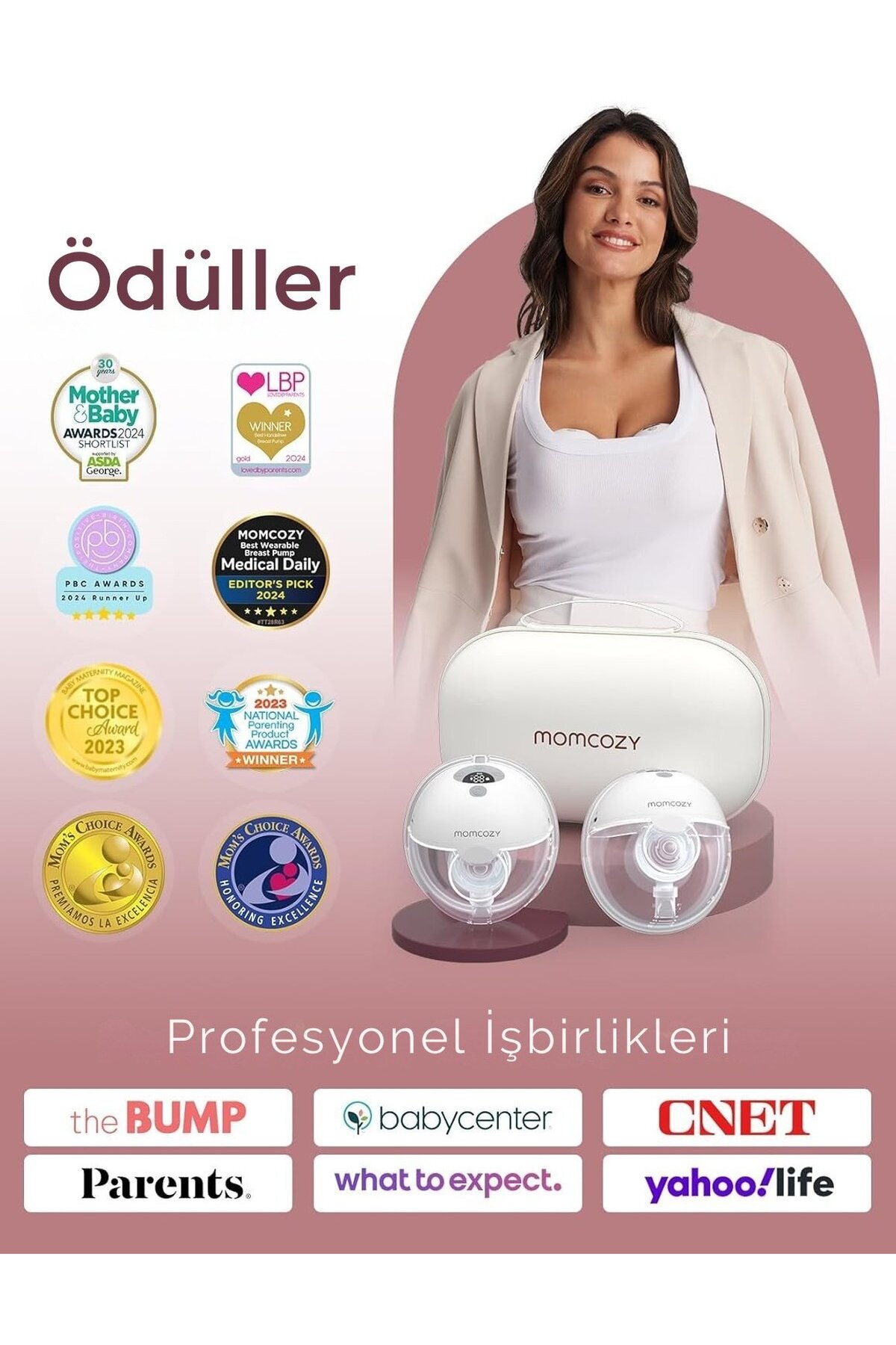 Momcozy Göğüs Pompası Elektrikli Taşınabilir Eller Serbest M5 fotoğrafı 7 (önizleme)
