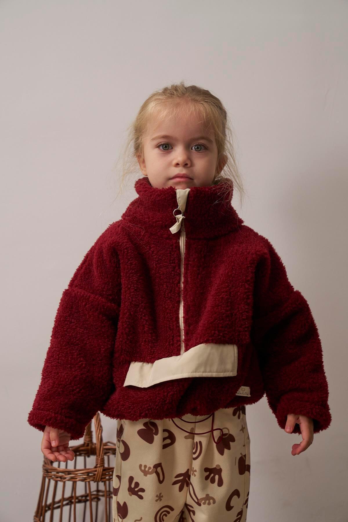 Oh La La Koala For Little Ones Bordo Wellsoft Yarım Fermuar Çocuk Mont 1-6 Yaş fotoğrafı 4 (önizleme)