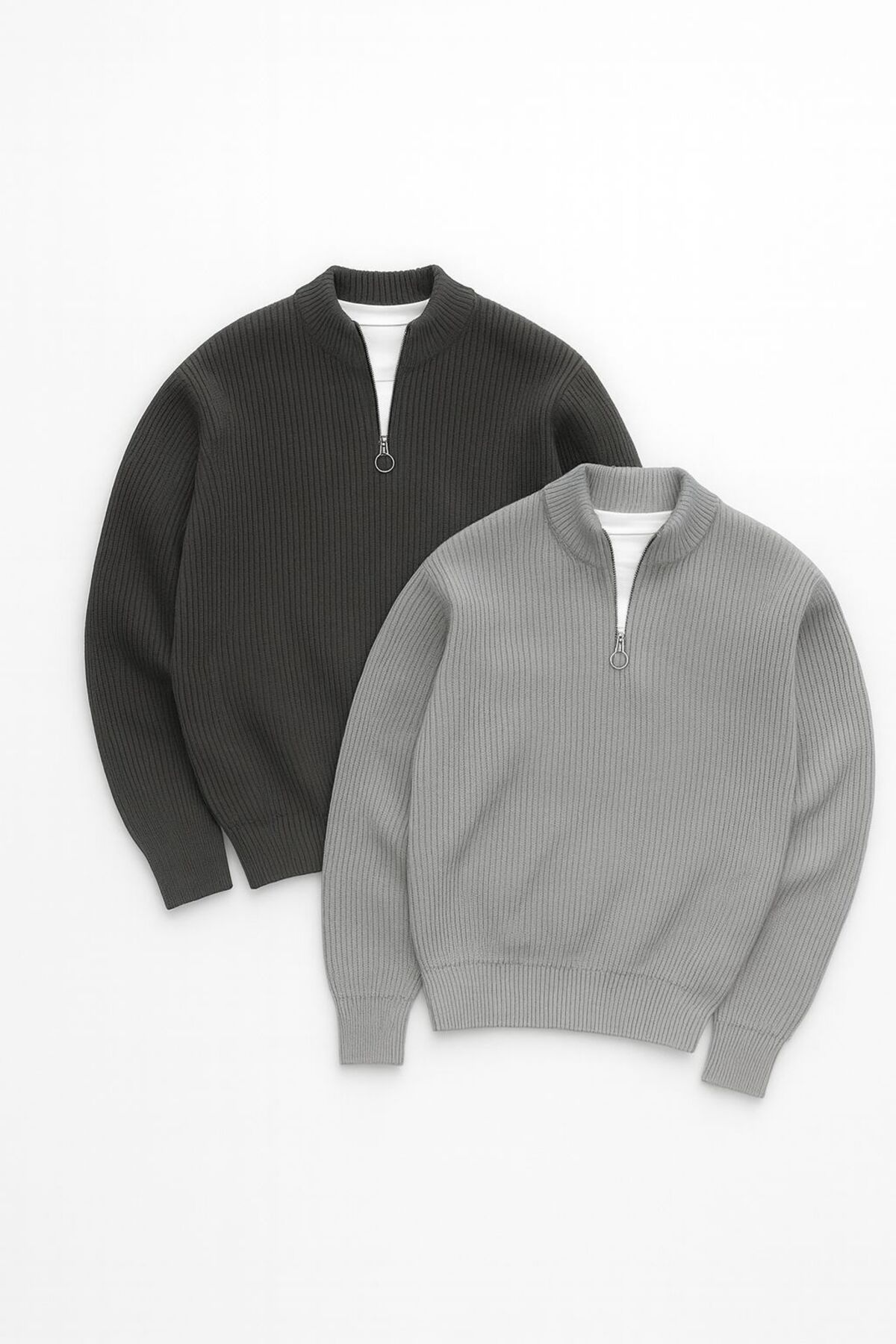 zaos fashion 2li set erkek boğazlı triko kazak