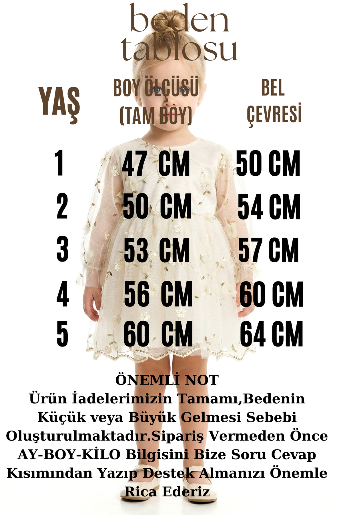 Baby Animals Kız Bebek Elbise Kız Çocuk Elbise Çiçekli Doğum Günü Parti Düğün Özel Gün Uzun Kol Astarlı Fiyonklu fotoğrafı 2 (önizleme)