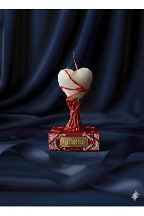 DİEMRE Sevgililer Günü Özel, Kalpli Mum, Sevgiliye özel, Aşk Temalı Özel Tasa...