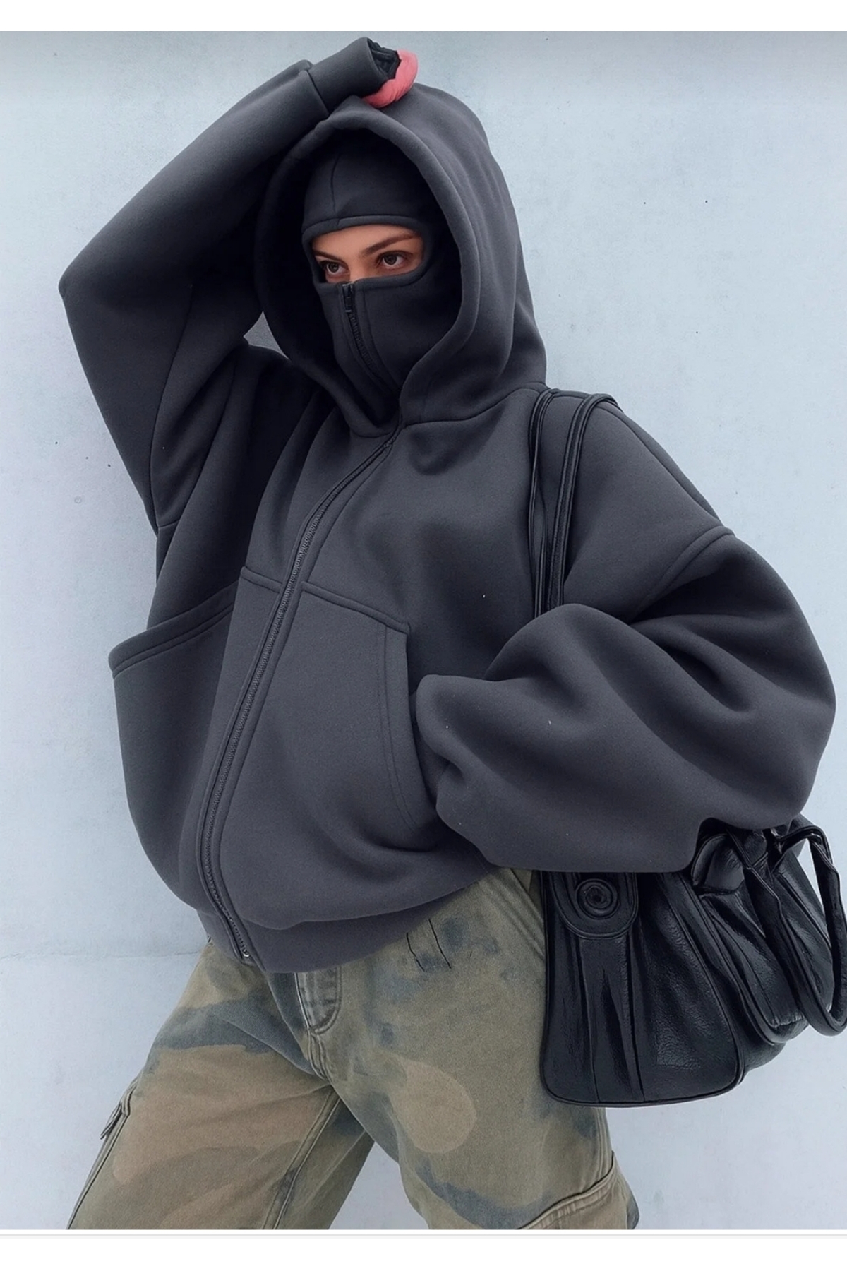 eyonnwear  Kar Maskeli Ninja Sweatshirt 3 İplik Hırka