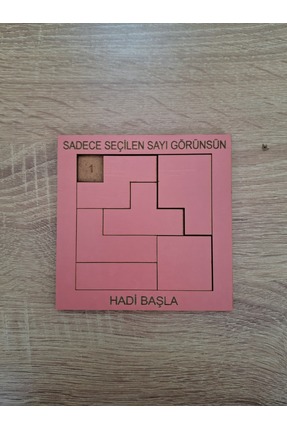 YILDIZ HOBİM Ahşap Zeka Oyunu Renkli Sayı Bulmacası