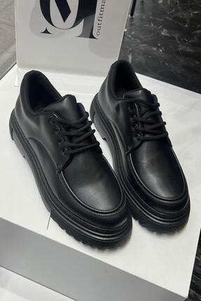 OUTFİT MAN Bağlamalı Makosen Ayakkabı Siyah
