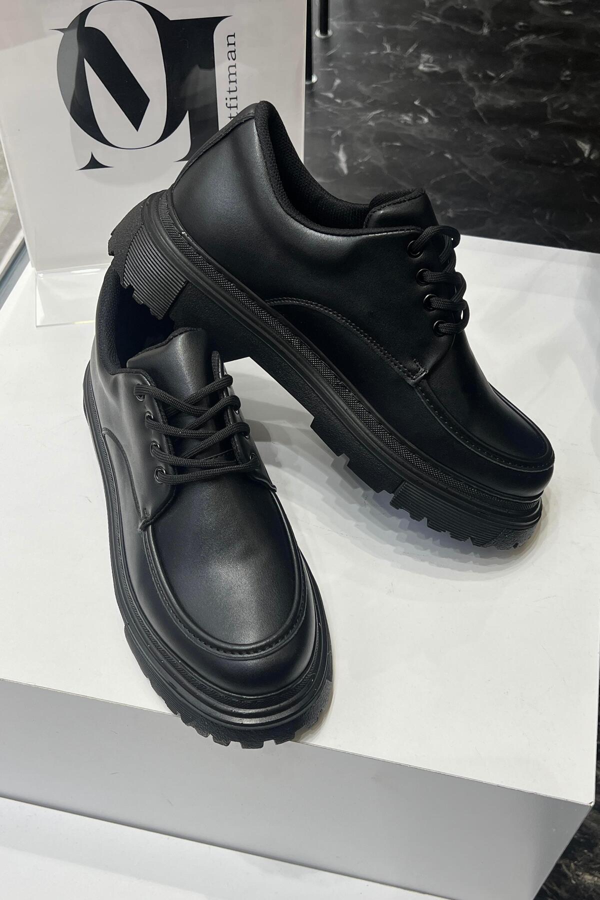 OUTFİT MAN  Bağlamalı Makosen Ayakkabı Siyah - Görsel 4