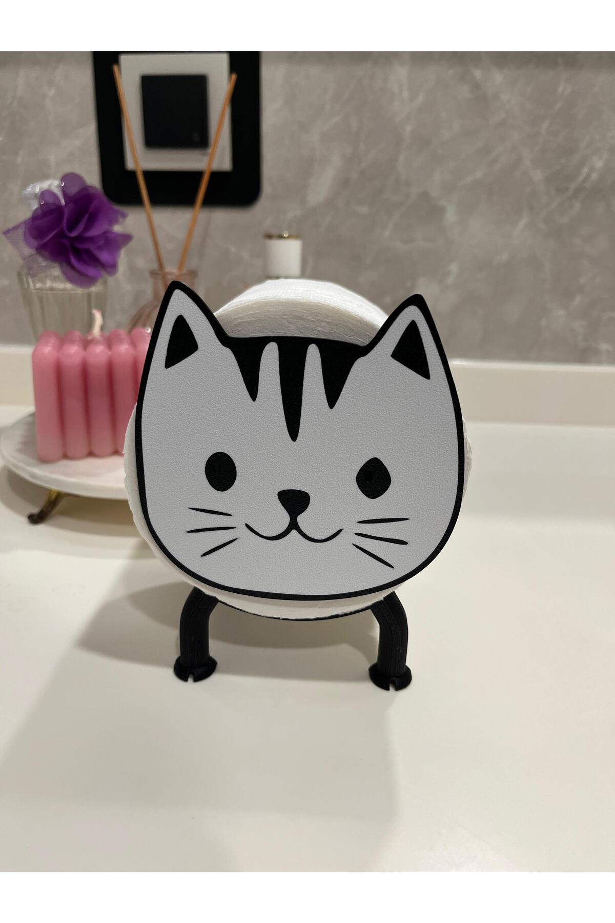 Cat Decorative Toilet Paper Holder – Cat Themed Stylish Design, Ideal for Cat Lovers