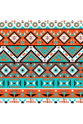 Novinqa Etnik Çalışma Desenli Baskılı Kumaş