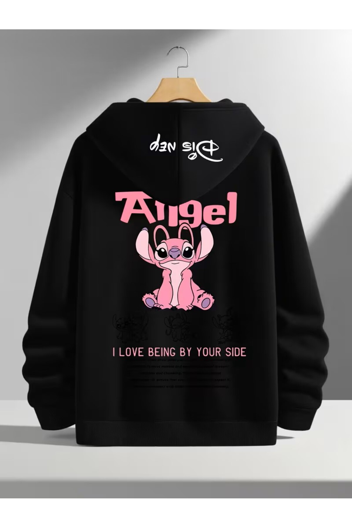 Disney Stitch ve Angel Çift Kapüşonlu Üstler | — مشکی hygyugtyttyryry6tty6 — تصویر 3 از 8