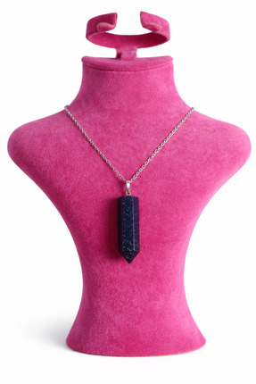 ELFShoppıng Yıldız Taşı Prizma Kolye – Gümüş Renk Zincirli, Modern Tasarım