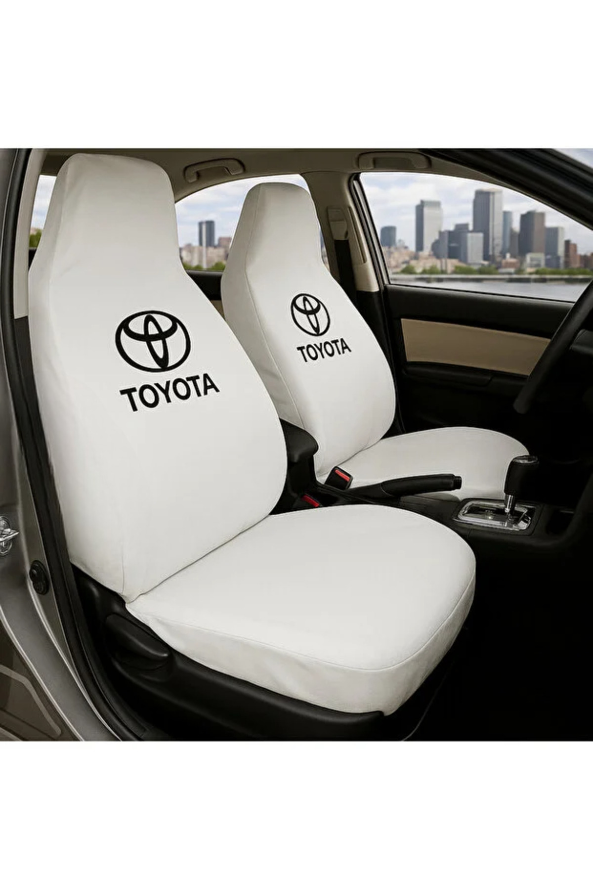 sekutuning Toyota Corolla Beyaz Araç Koltuk Kılıfı Koruyucu Penye Servis Kılıfı