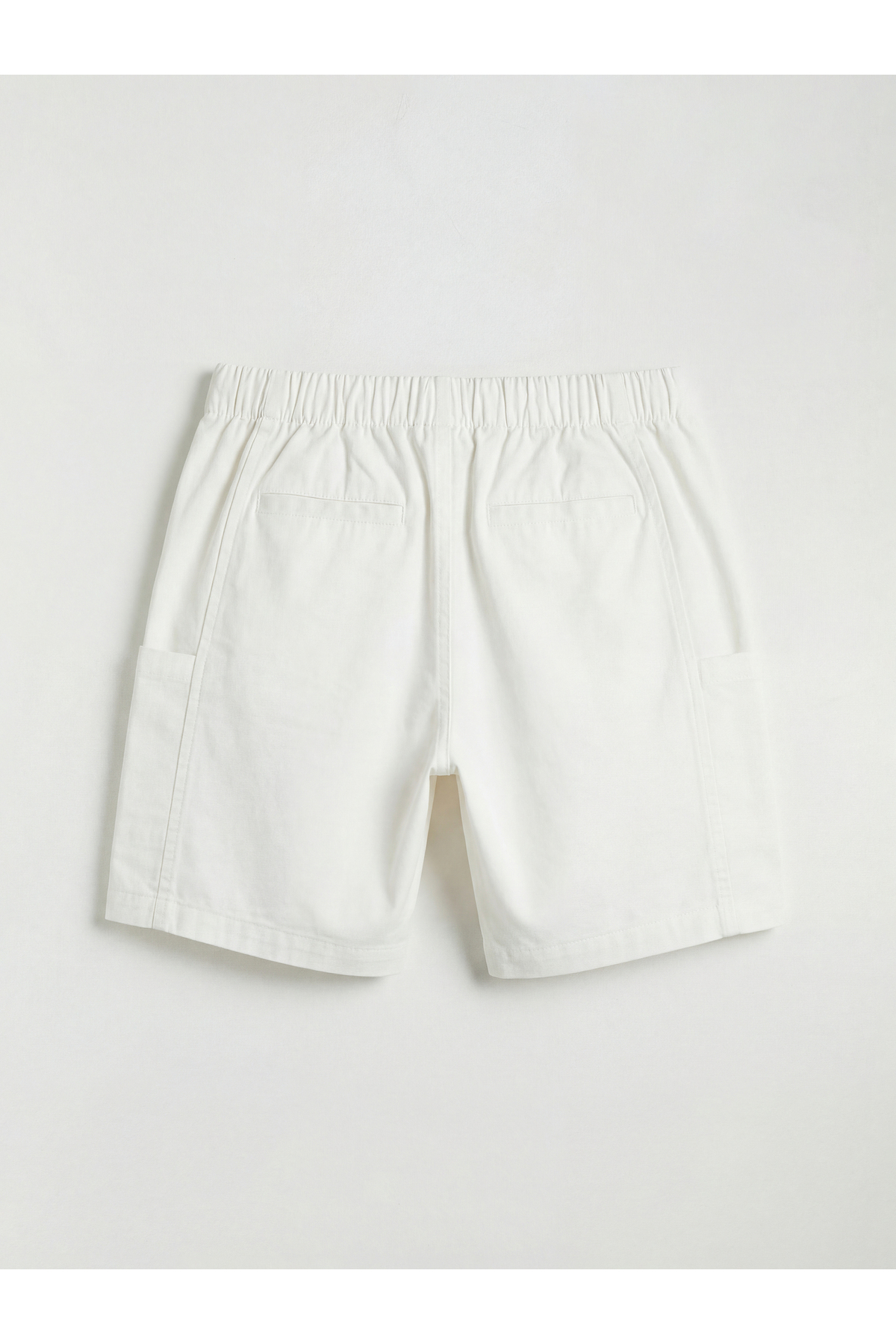 LC Waikiki Elsiva Collection Ekru Kısa Kollu Çizgili Erkek Bebek Gömlek ve Şort fotoğrafı 6 (önizleme)