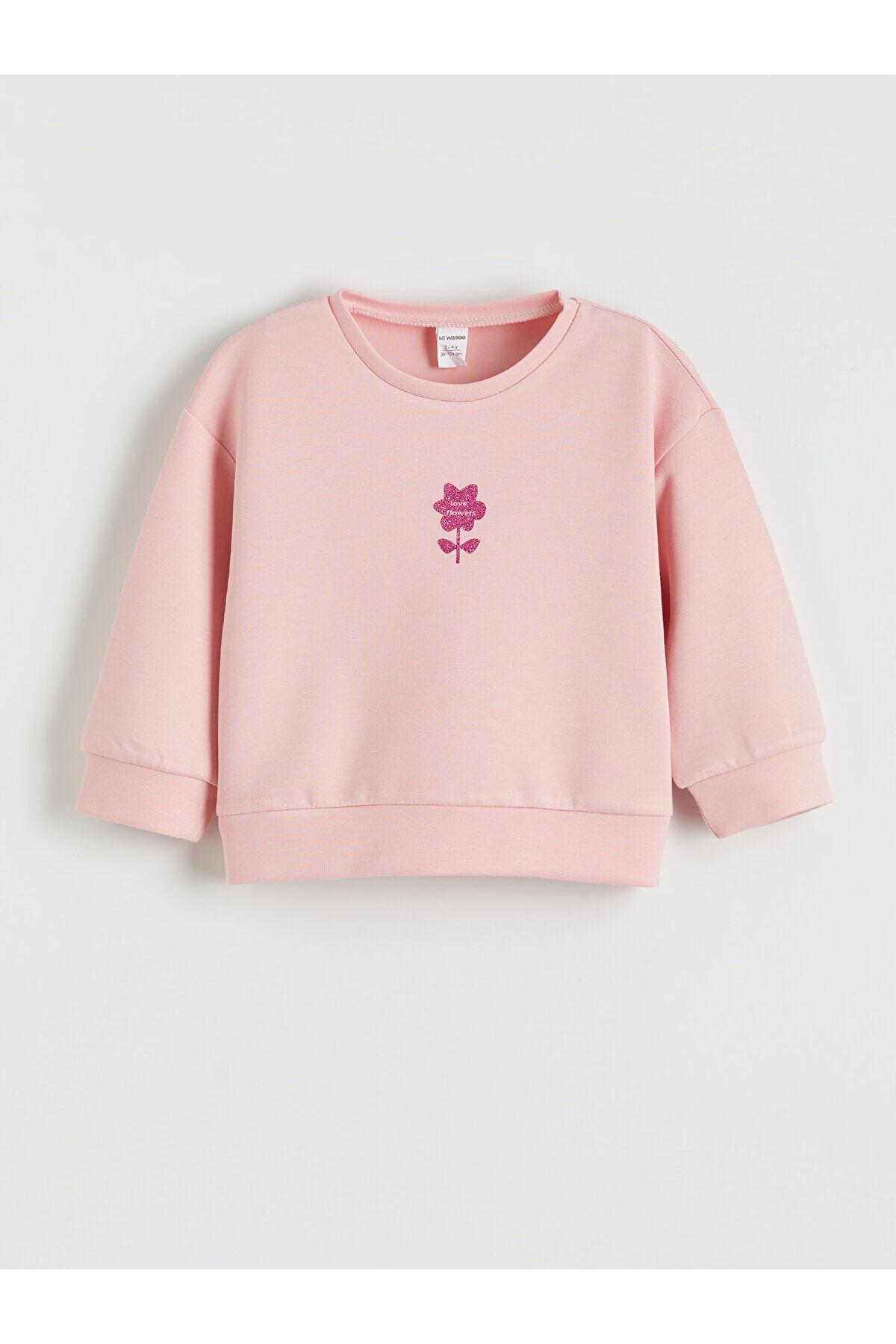 LC Waikiki Pembe Çiçek Baskılı Kız Çocuk Soft Touch Sweatshirt ve Eşofman Altı fotoğrafı 2 (önizleme)