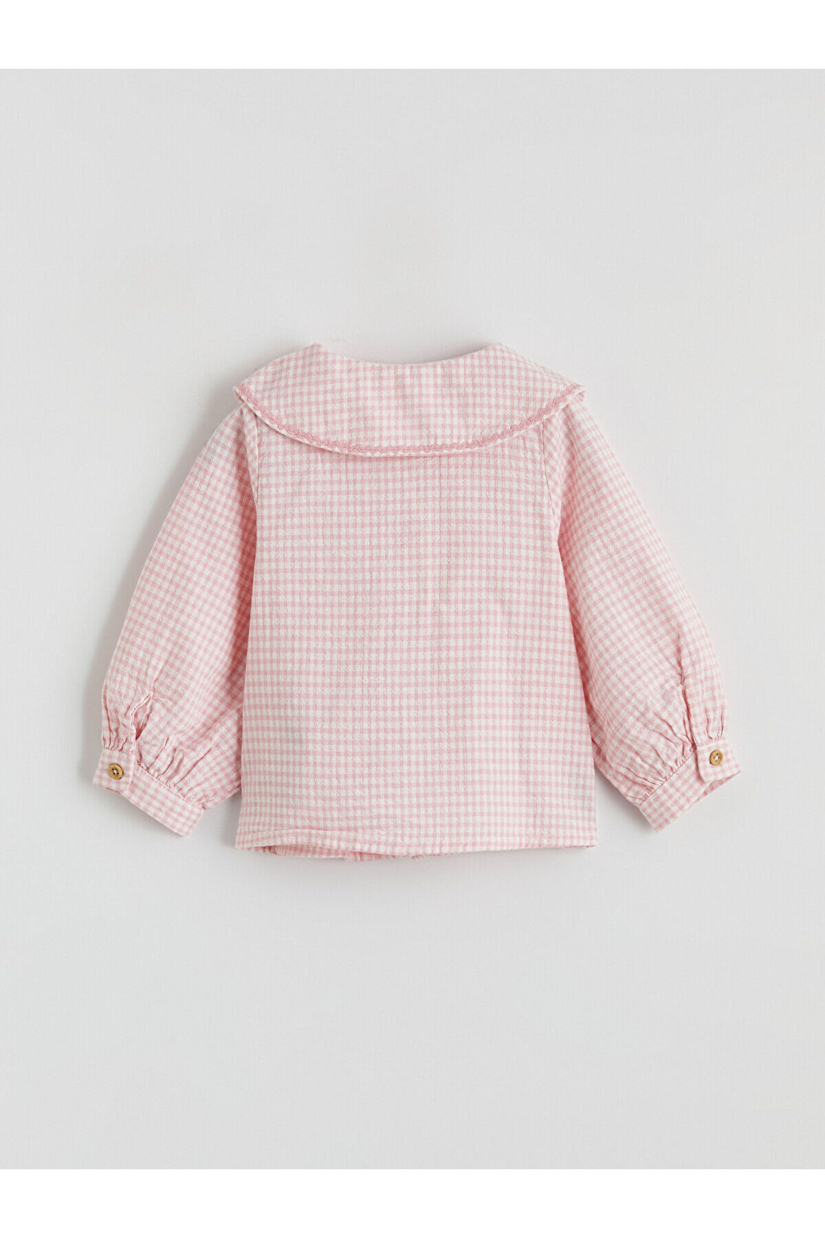 LC Waikiki Elsiva Collection Ekru Bebe Yaka Kız Bebek Gömlek fotoğrafı 3 (önizleme)