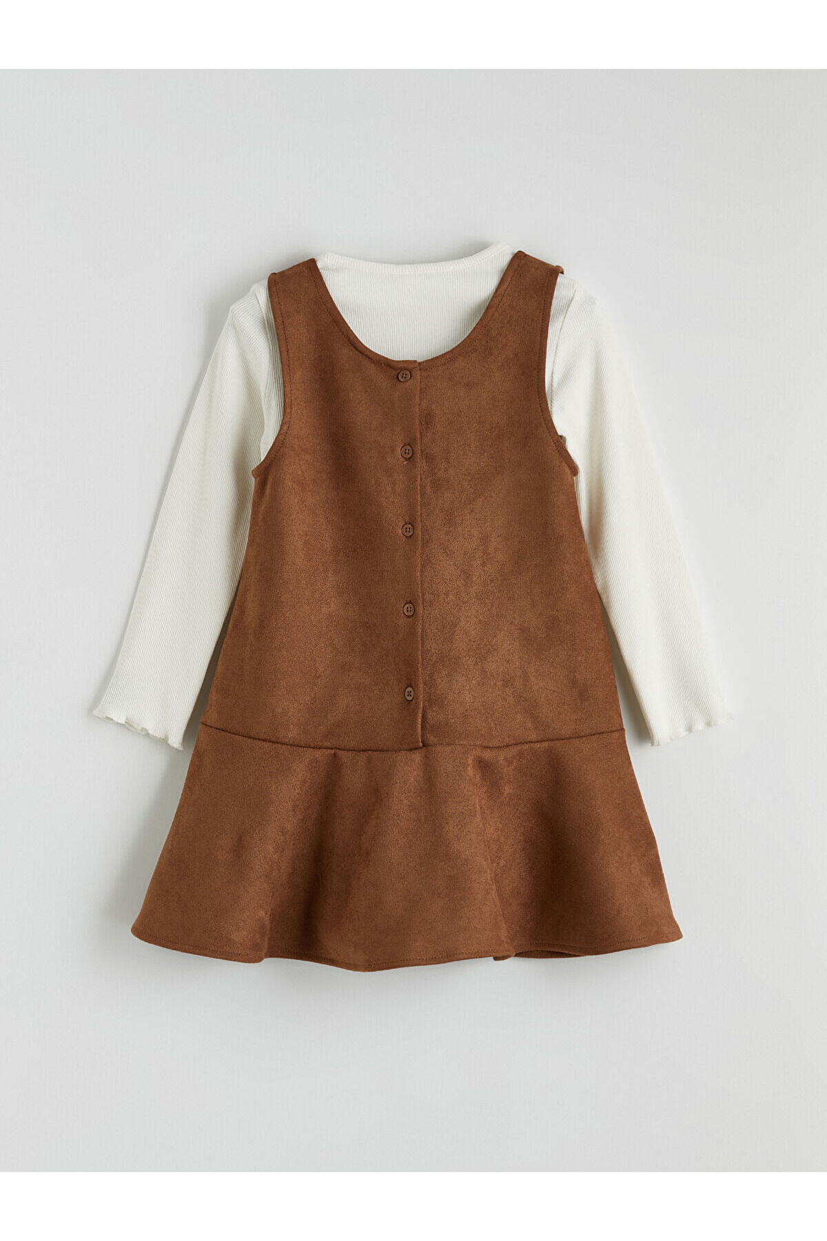 LC Waikiki Hilfa Yeni Sezon Kız Çocuk Jile Elbise ve Uzun Kollu Tişört fotoğrafı 4 (önizleme)