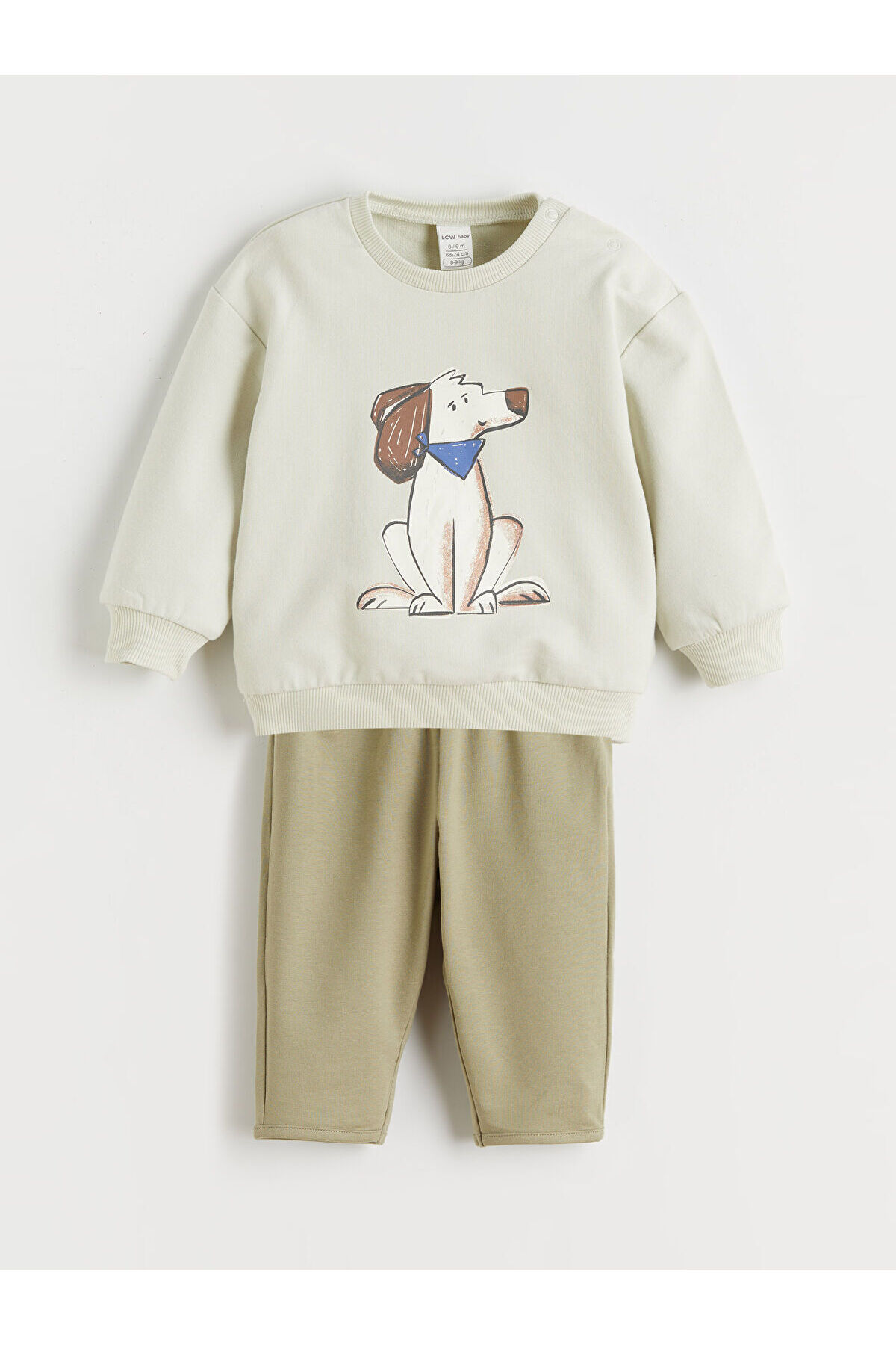 LC Waikiki Elsiva Collection Yeşil Baskılı Erkek Bebek Sweatshirt ve Eşofman Altı fotoğrafı 2 (önizleme)