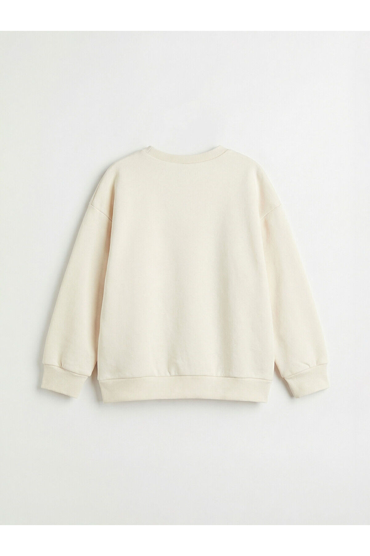 LC Waikiki Meral Collection Ekru Kuromi Baskılı Kız Çocuk Kalın Sweatshirt fotoğrafı 3 (önizleme)