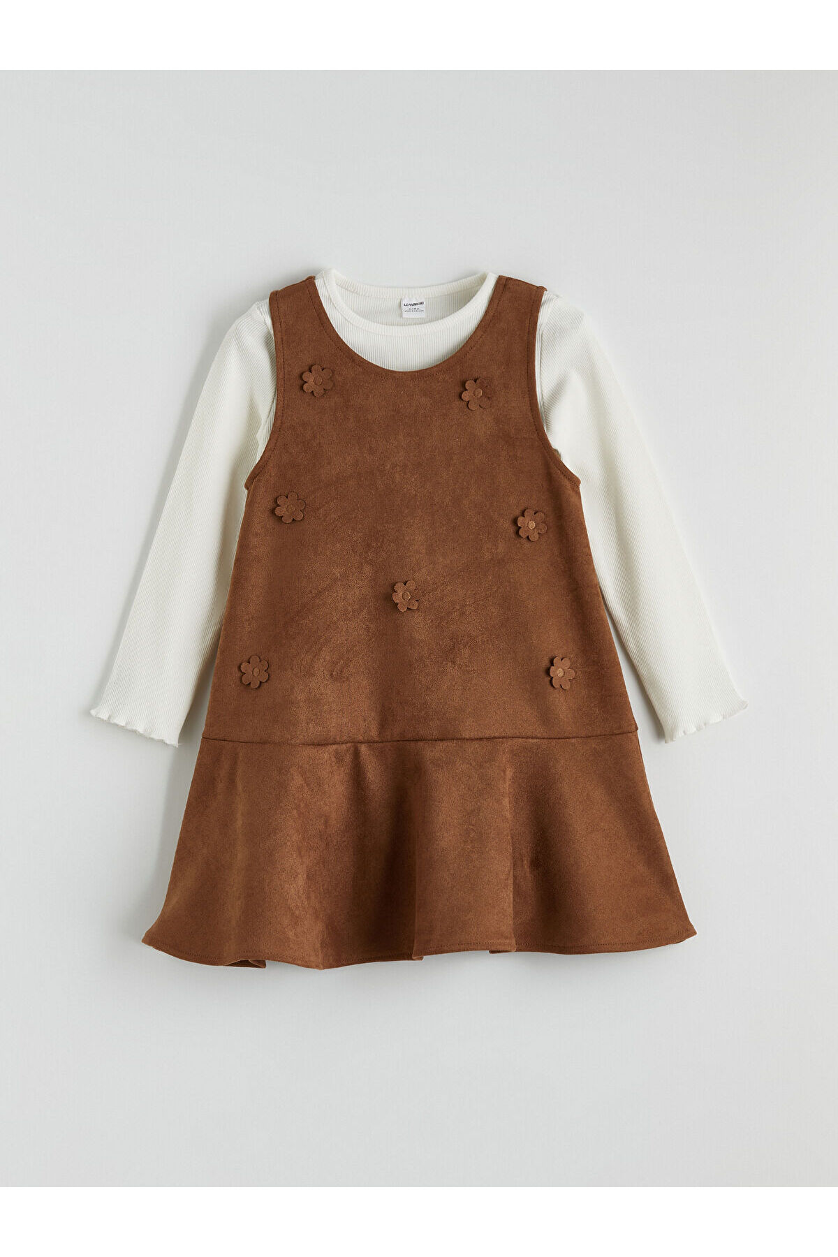 LC Waikiki Hilfa Yeni Sezon Kız Çocuk Jile Elbise ve Uzun Kollu Tişört fotoğrafı 2 (önizleme)