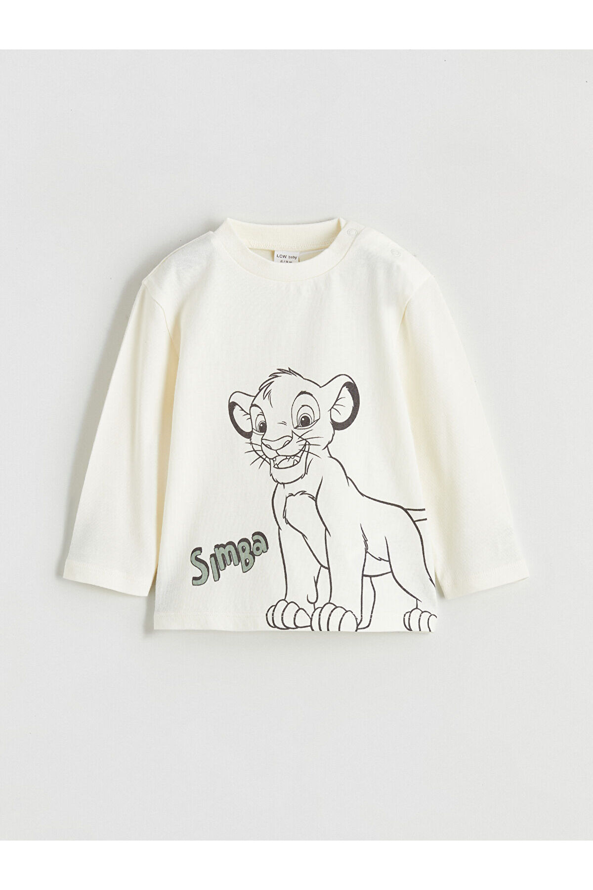 LC Waikiki Elsiva Collection Bej Aslan Kral Baskılı Erkek Bebek Sweatshirt ve Pantolon fotoğrafı 2 (önizleme)
