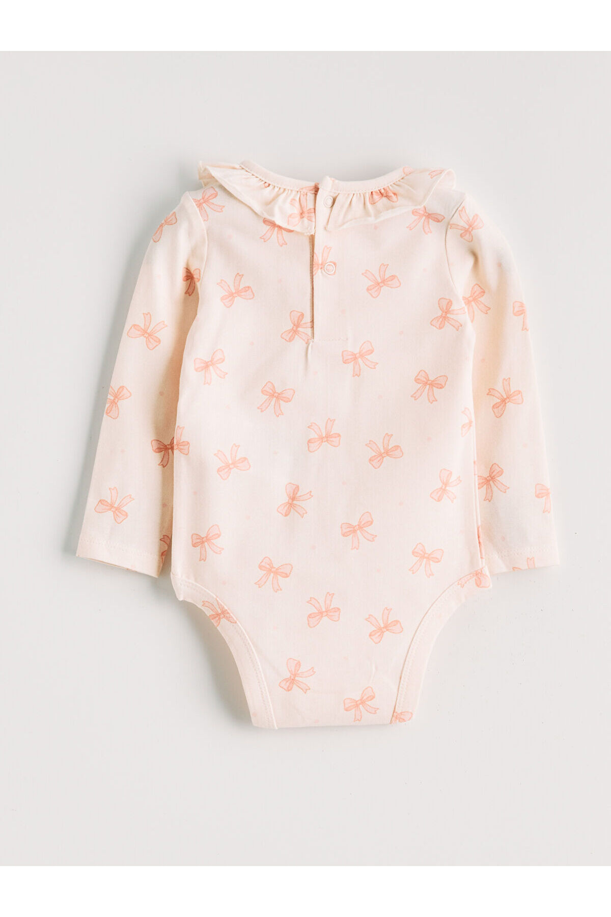 LC Waikiki Elsiva Collection Bej Bebe Yaka Kız Bebek Çıtçıtlı Body Ve Tayt fotoğrafı 5 (önizleme)