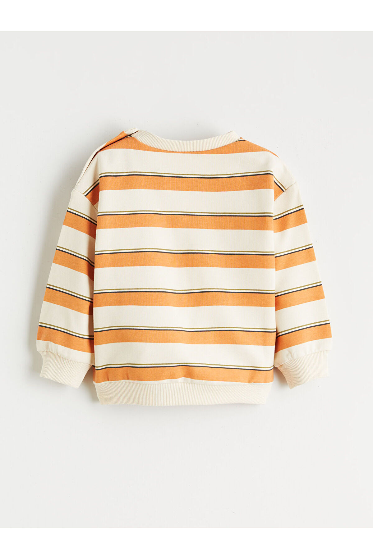 LC Waikiki Nevaa Collection Ekru Çizgili Erkek Bebek Sweatshirt ve Eşofman Altı fotoğrafı 4 (önizleme)