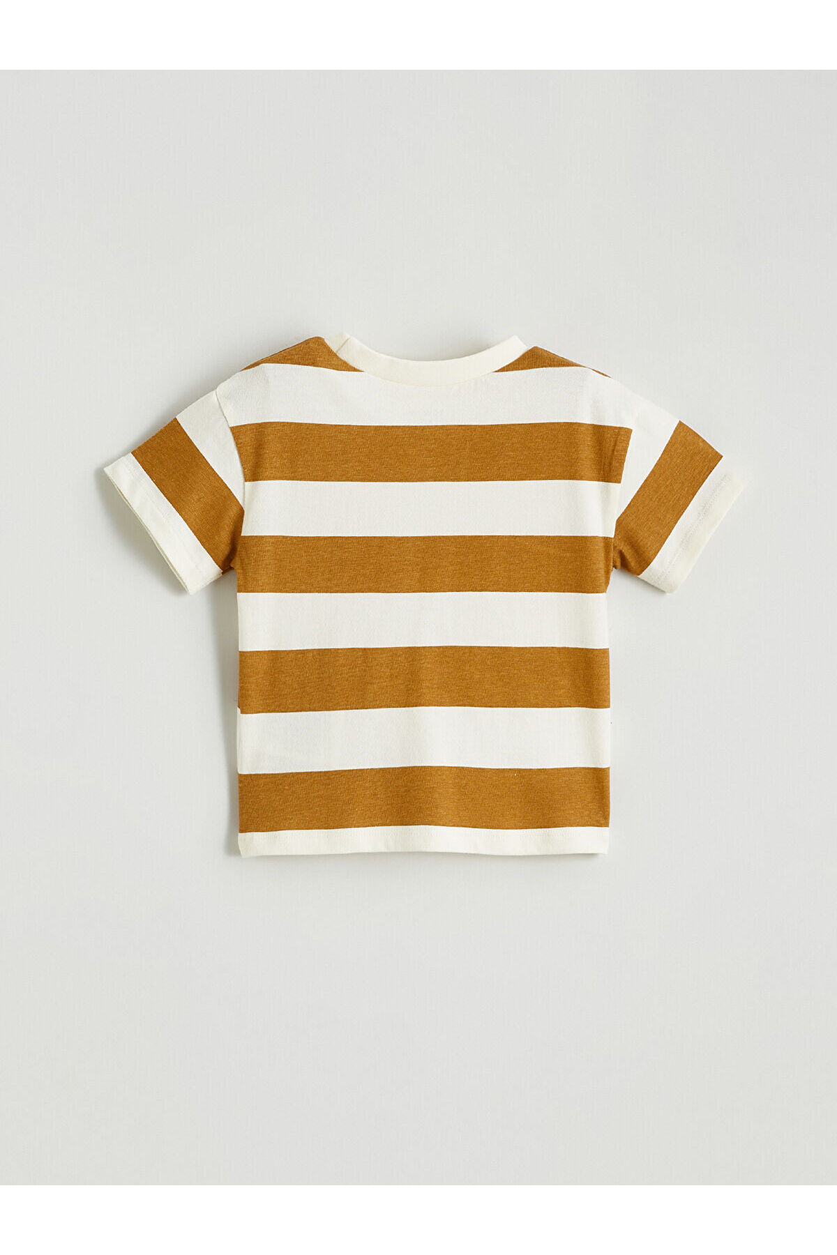 LC Waikiki Elsiva Collection Ekru Bisiklet Yaka Erkek Bebek Tişört ve Şort fotoğrafı 5 (önizleme)