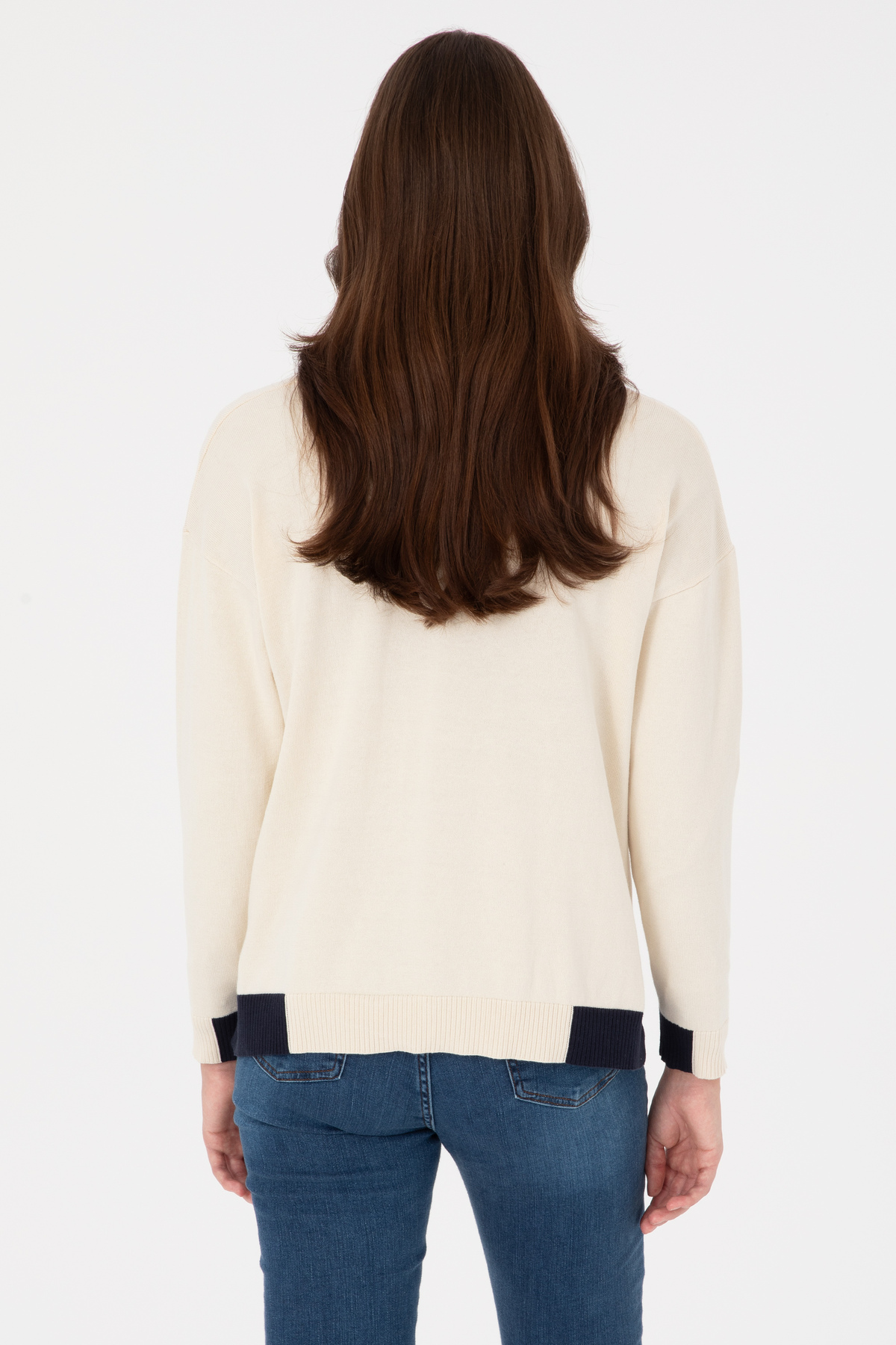 U.S. Polo Assn.  Kadın Krem Kazak 50314905-VR256 - Görsel 5