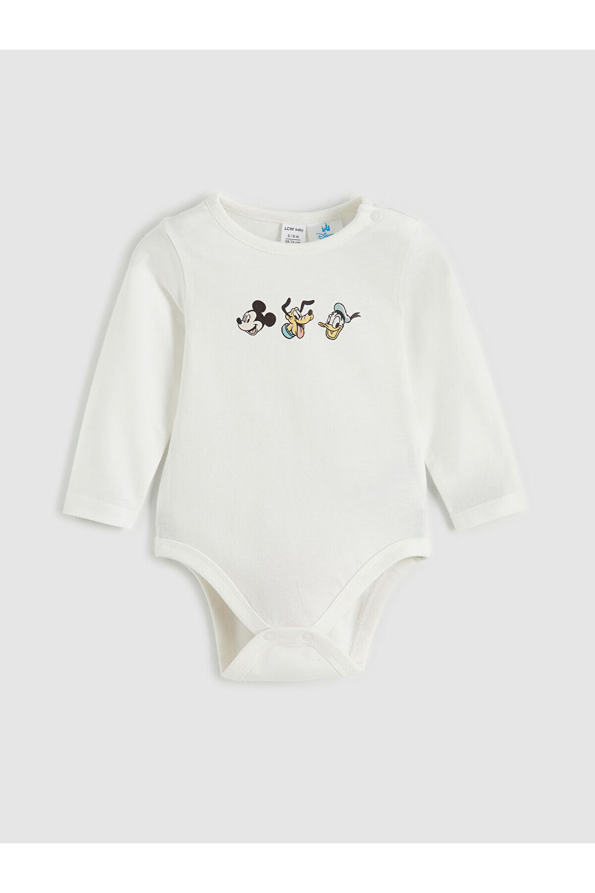 LC Waikiki Ekru Mickey ve Arkadaşları Baskılı Çıtçıtlı Body ve Eşofman Altı fotoğrafı 3 (önizleme)