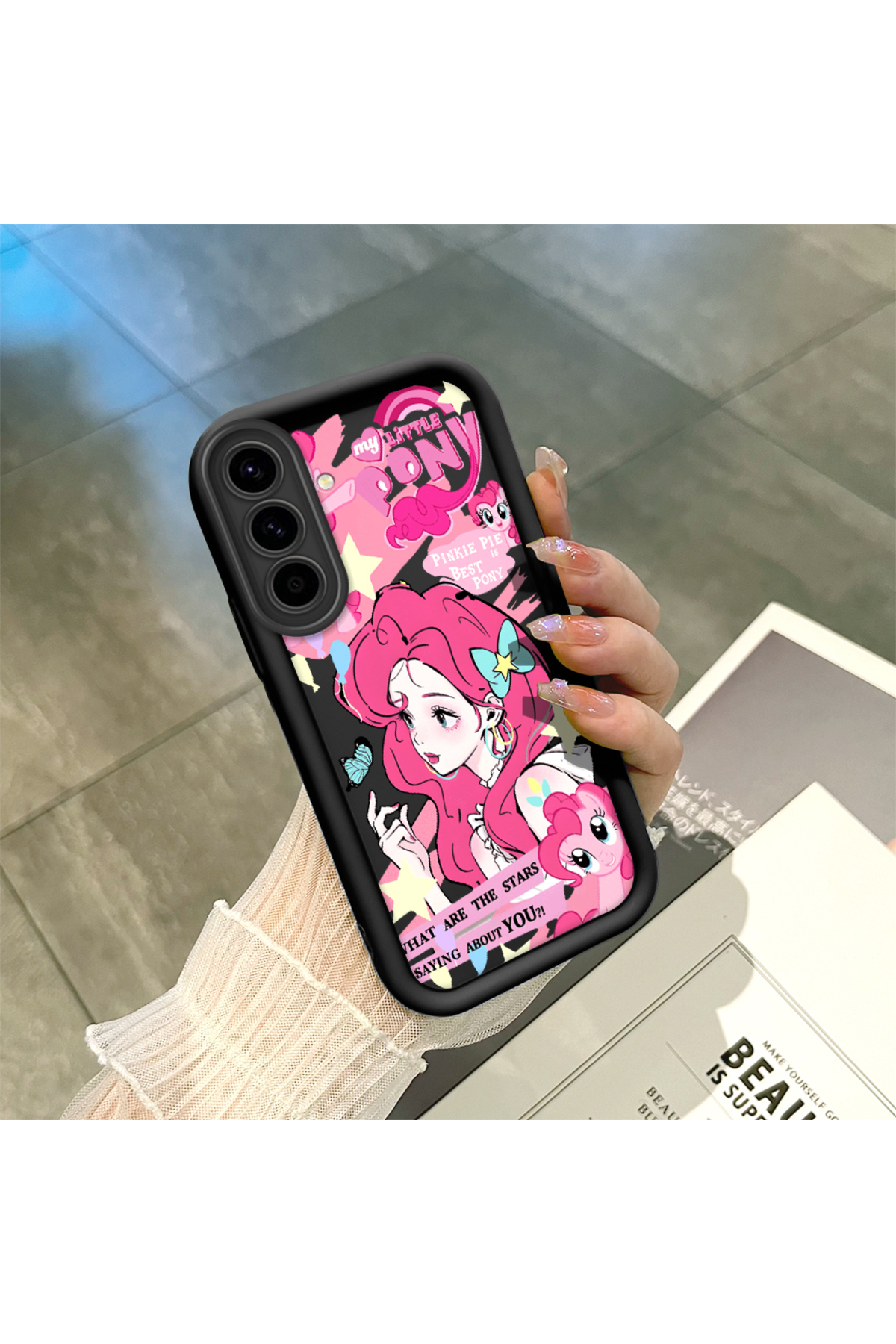 Samsung Galaxy A56 Compatible Silicone Material Shockproof Black Color Case My Little Pony